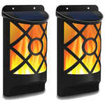 2-Pack 66 LED Solar Flame Lights
