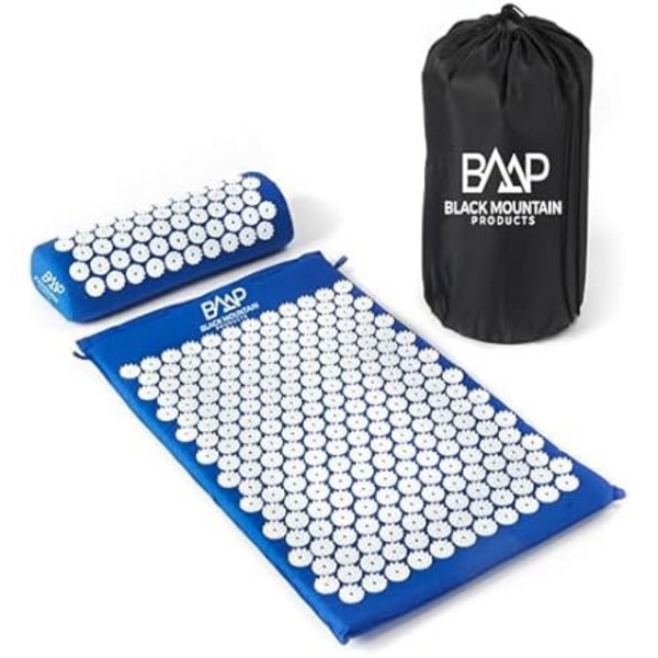 Black Mountain Products Acupressure Mat with Pillow & Carrying Bag