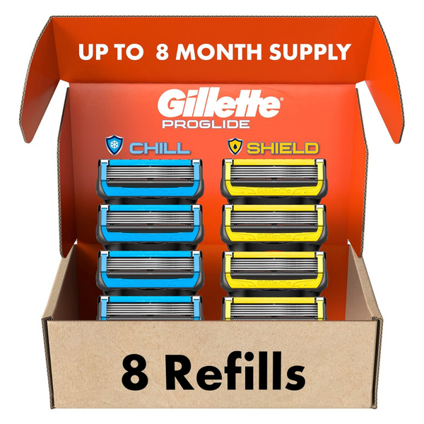 8-Count Gillette Mens Razor Blade Refills 4 ProGlide Chill Cartridges