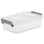 2.7-Quart Sterilite Modular Plastic Latch Box (Titanium)
