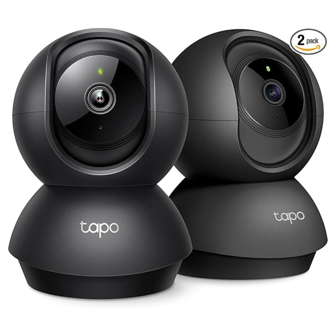 2-Pack Tapo TP-Link 2K Pan/Tilt Indoor Security Camera