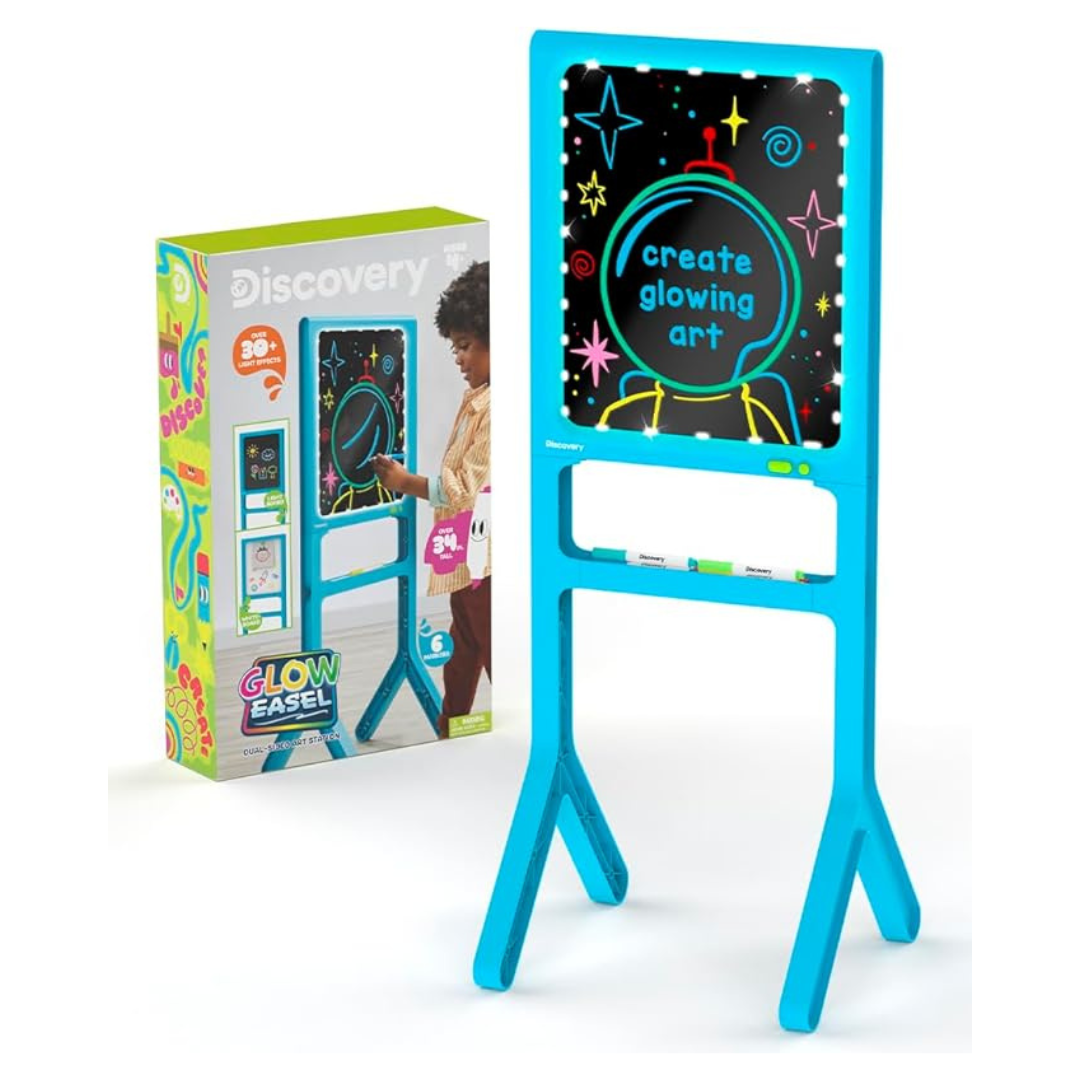 Glow Dual-Sided Art Station 34" Floor Standing Easel W/ Light Board