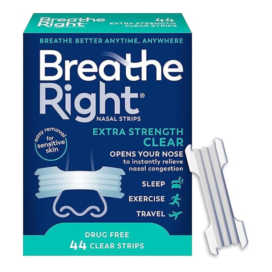 44-Count Breathe Right Nasal Strips (Extra Strength, Clear)