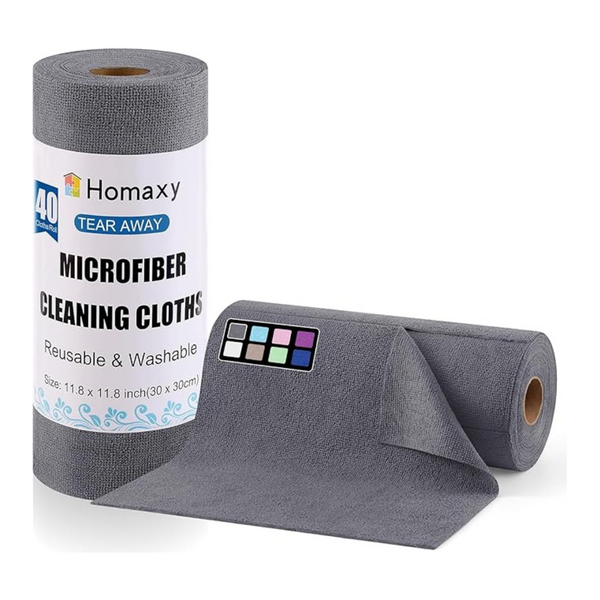40 Sheets 11.8" X 11.8" Homaxy Tear Away Dish Cloths Rolls