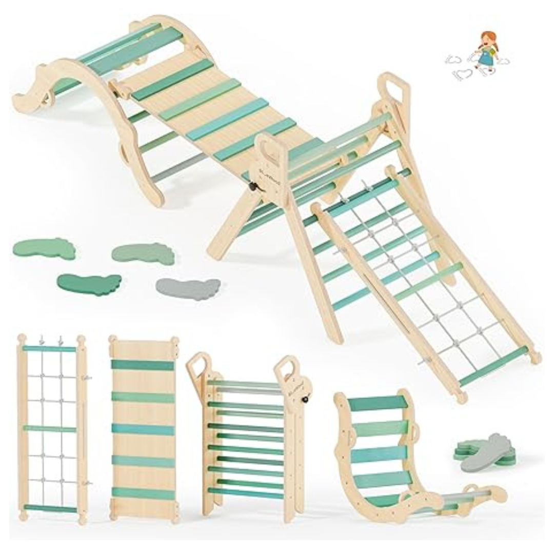 Blue Wood 10-In-1 Pikler Triangle Set