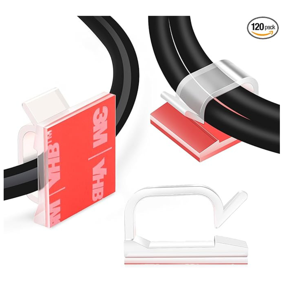120-Count XHF 3/4" Adhesive Cable Wire Clips