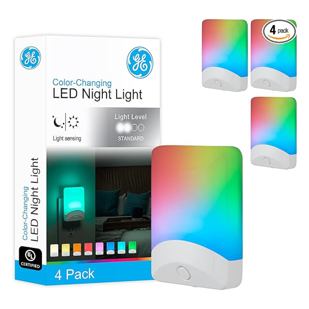 4-Pack GE Color-Changing LED Night Light