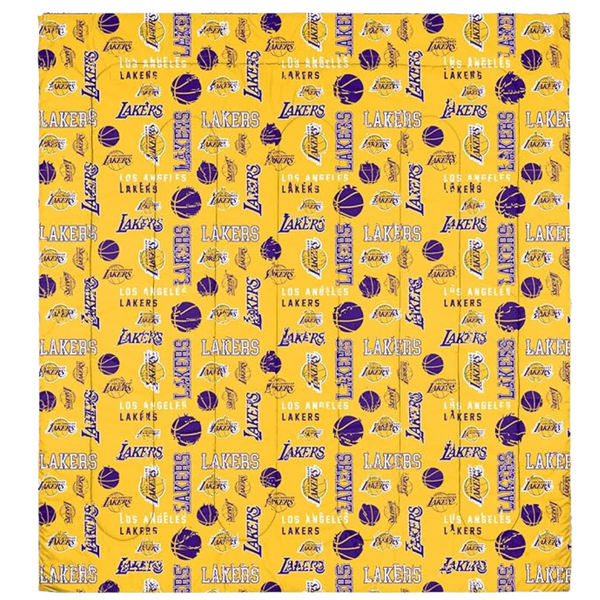 5-Piece FOCO Los Angeles Lakers NBA Team Color Bedding Set