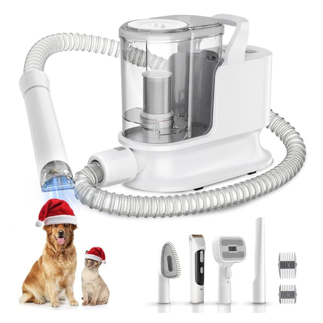 2L Capacity 12Kpa Suction Pet Vacuum Grooming Kit