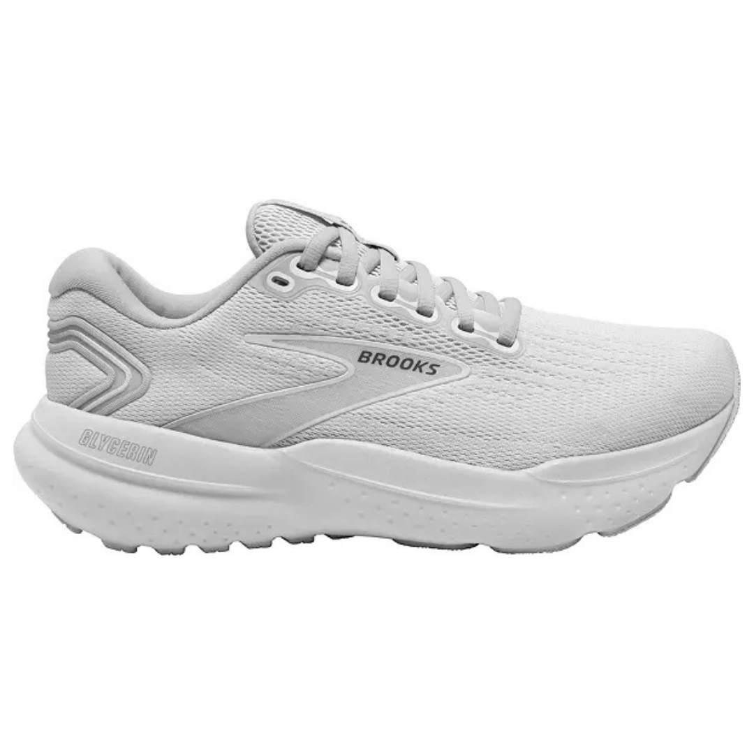 Brooks Men's Glycerin 21 Running Shoes (White/White/Grey)