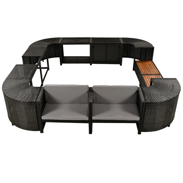 Rattan Hot Tub Surround Sectional Sofa