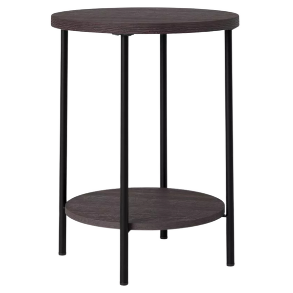 Room Essentials Wood And Metal Round End Table Espresso