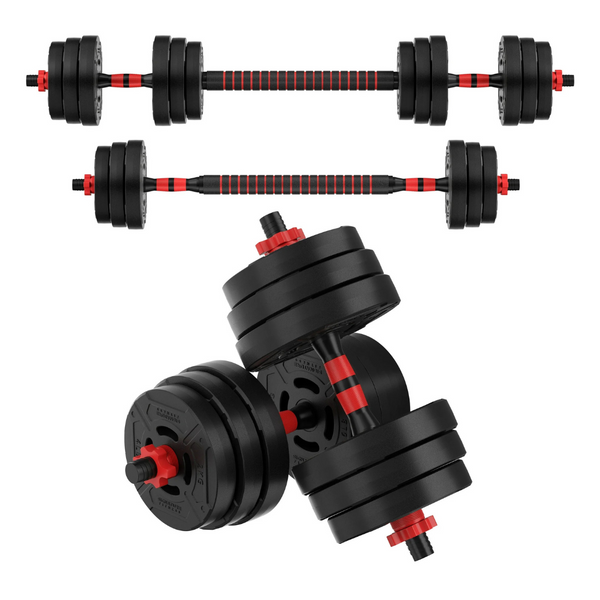 60-Lbs BalanceFrom 2-In-1 Changeable Dumbbell & Barbell Set