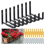 8-Pack Weysat 6 To 12 Inches Window Adjustable Planter Box Brackets