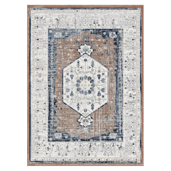 5 x 7ft Soft Vintage Non-Slip Distressed Oriental Area Rug