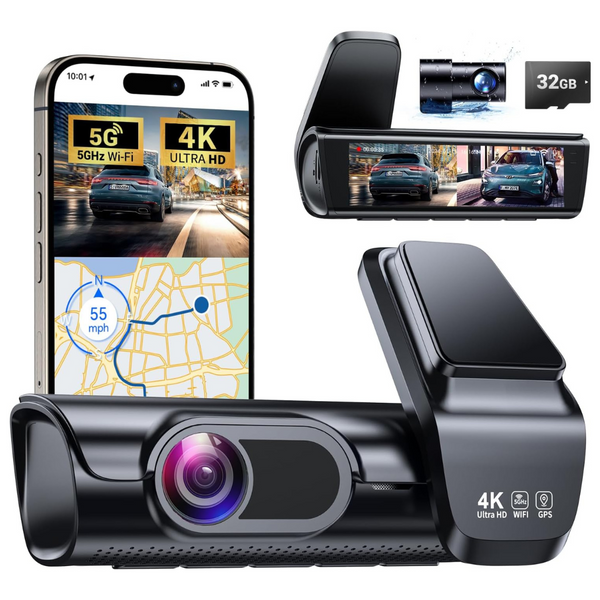 Ovaman K600 4K Front And Rear Dash Cam With Free 32G SD Card