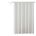 Linen Shower Curtain Set With 12 Plastic Hooks (72" x 72")