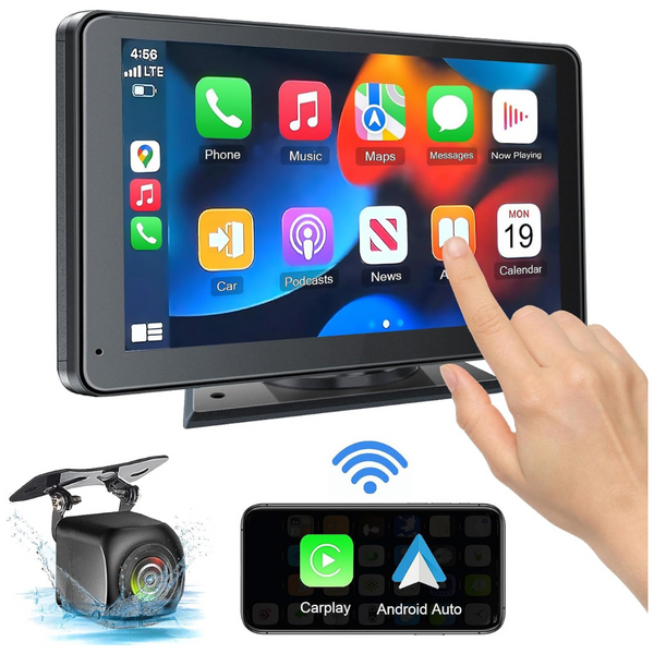 Portable 7" HD Touch Car Stereo W/ Apple CarPlay & Android Auto