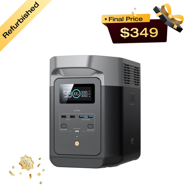 EcoFlow DELTA 2 1800W 1024Wh Portable Power Station Solar Generator [Certified Refurb]