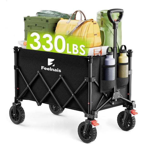 135L Portable Collapsible Wagon Cart With Wheels