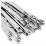 100-Pack 11.8" 304 Stainless Steel Self-locking Cable Ties
