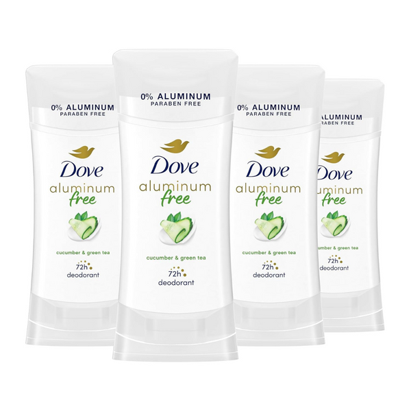 4-Count Dove Aluminum Free Cucumber & Green Tea Deodorant (2.6 Oz)