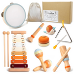 Wooden Percussion 8-in-1 Instruments Set