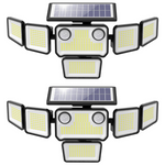 2-Pack 3000LM Outdoor Dual Motion Sensor Solar Lights