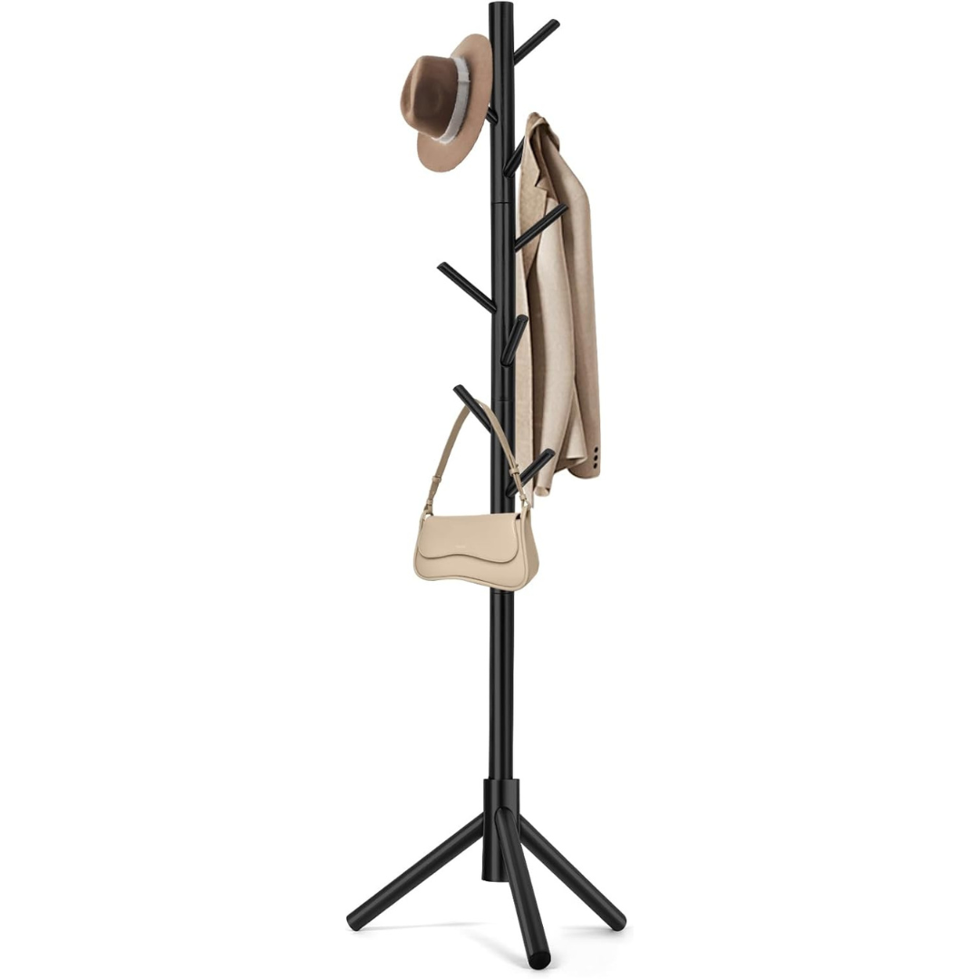 Freestanding Coat Rack with 8 Hooks