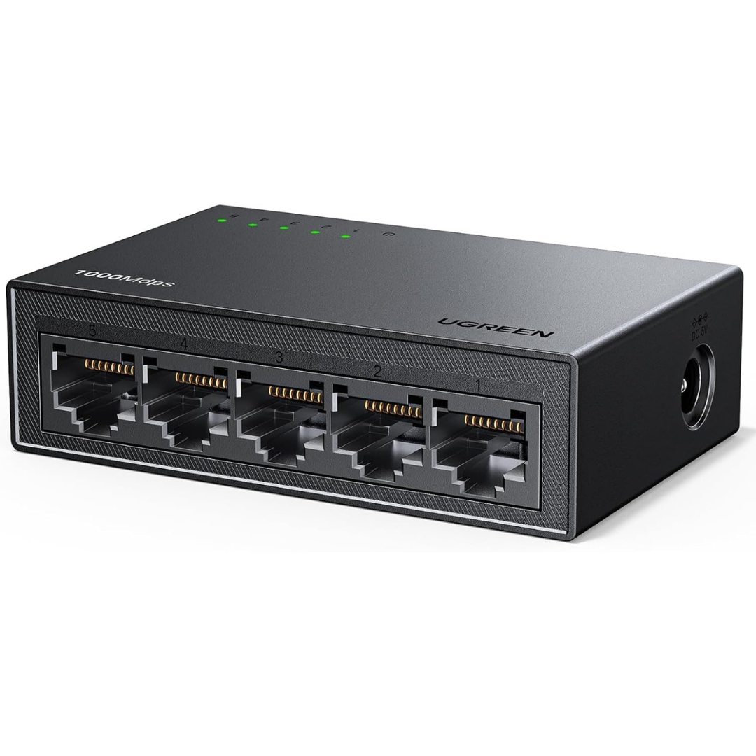 UGREEN 5-Port 1000Mbps Gigabit Ethernet Switch with LED