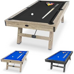 GoSports 8 ft Pool Table with Wood Finish