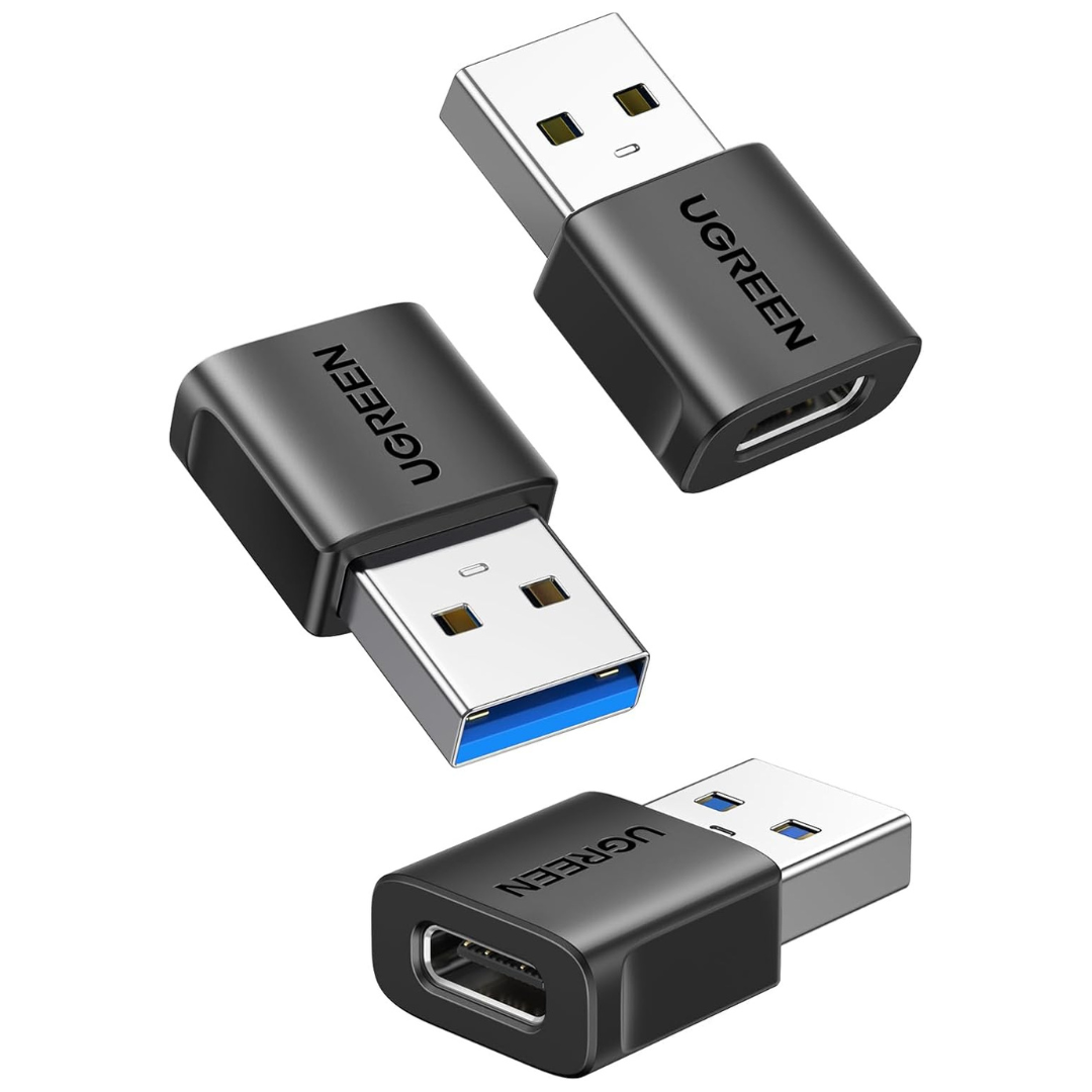 3-Pack 10Gbps USB C Female to USB 3.0 Male Charge Converter