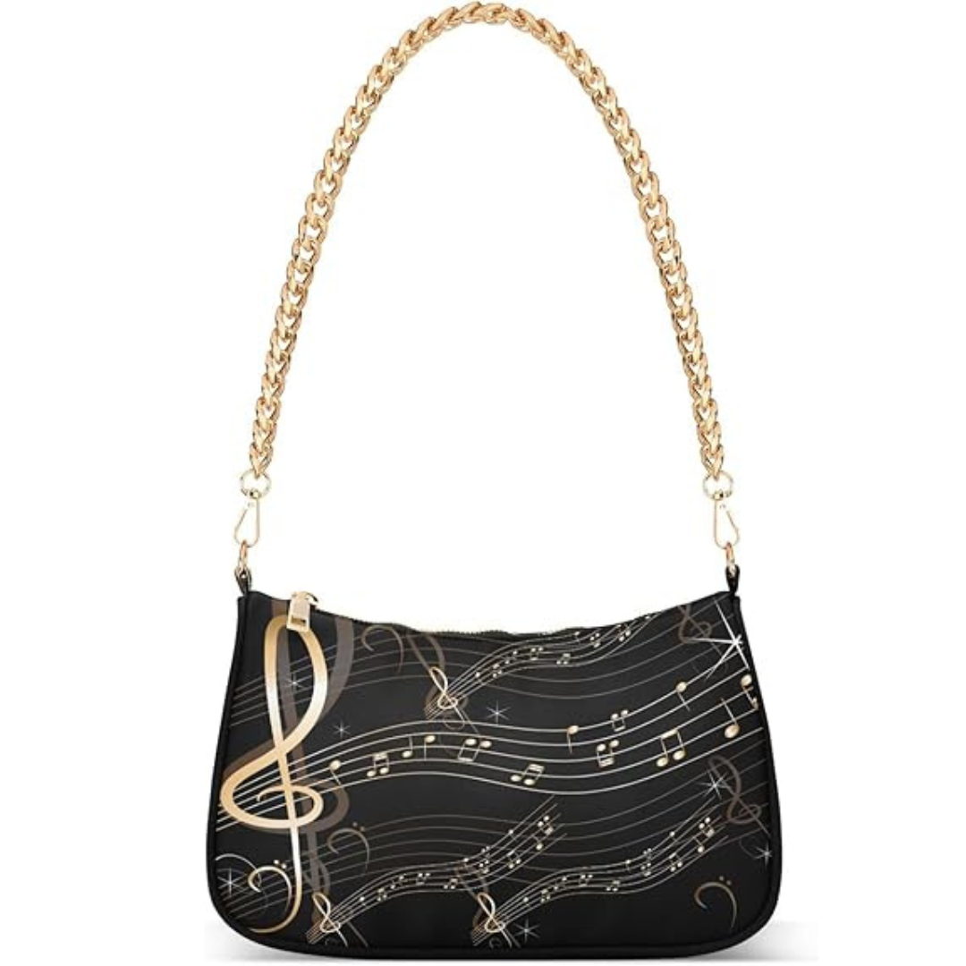 Alaza Women's Small Music Note Hobo Tote Handbag