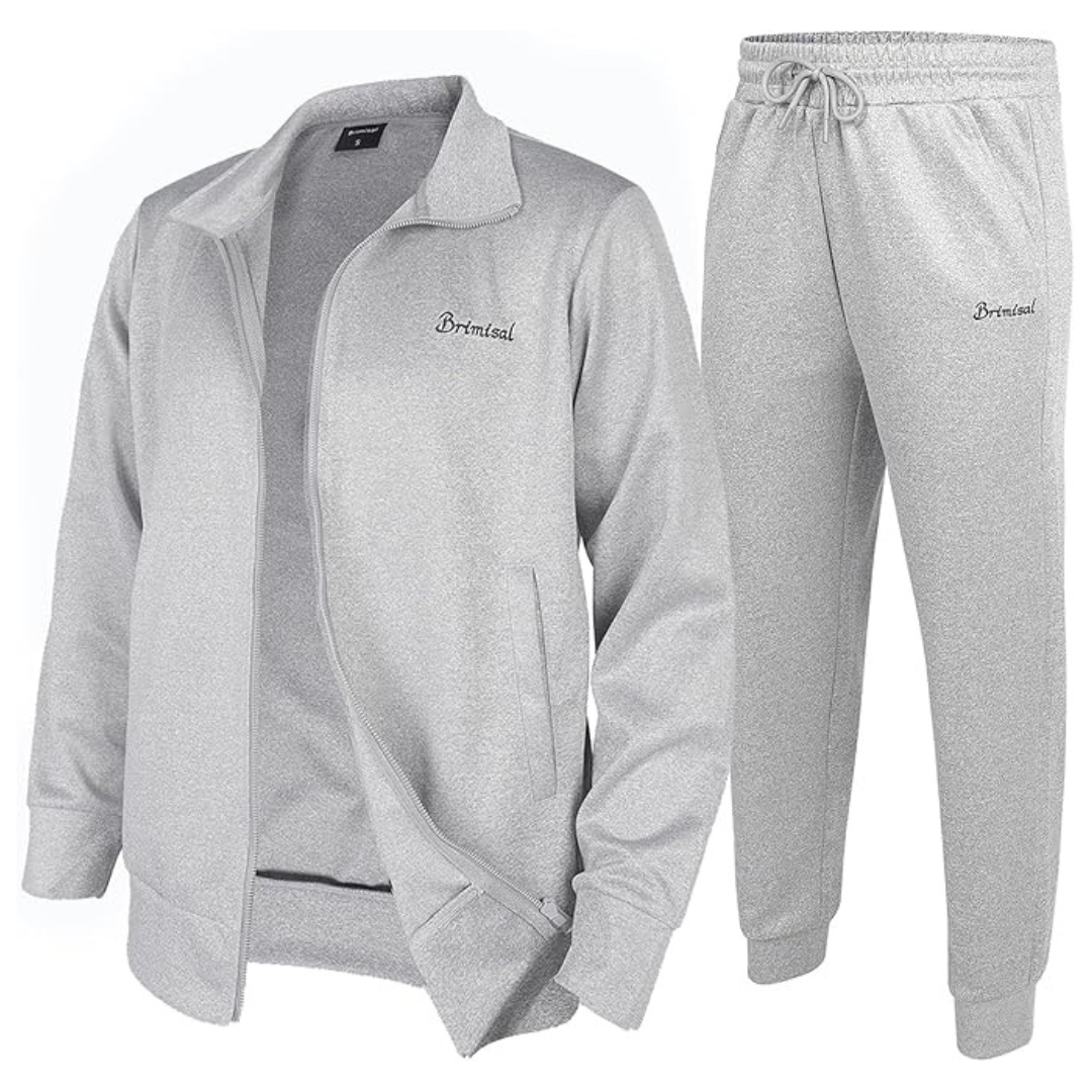 2-Piece Men's Long Sleeve Casual Full Zip Tracksuits