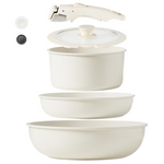 5-Piece Carote Nonstick Granite Cookware Set With Removable Handle