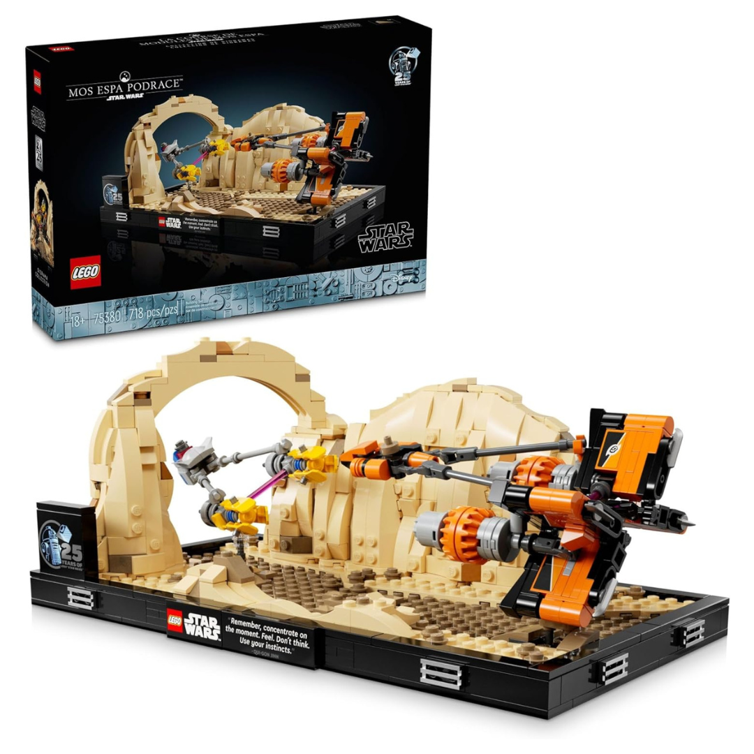 718-Piece Lego Star Wars Mos Espa Podrace Diorama Building Sets (75380)
