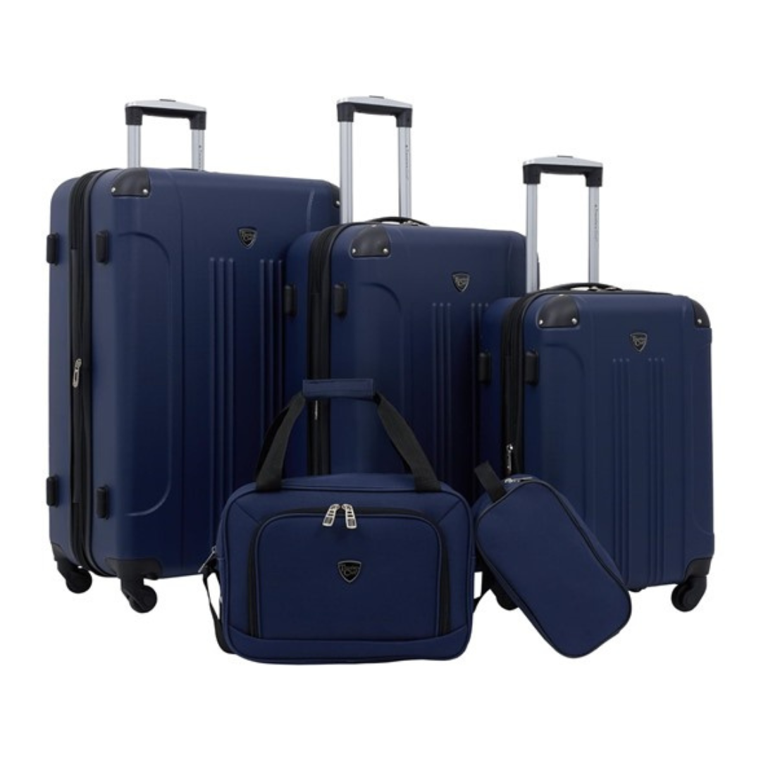 5-Piece Travelers Club Chicago Spinner Luggages Set (28"/24"/20"/15")