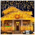33ft 400 LED 8 Modes Hanging Dripping Icicle String Lights With 75 Drops