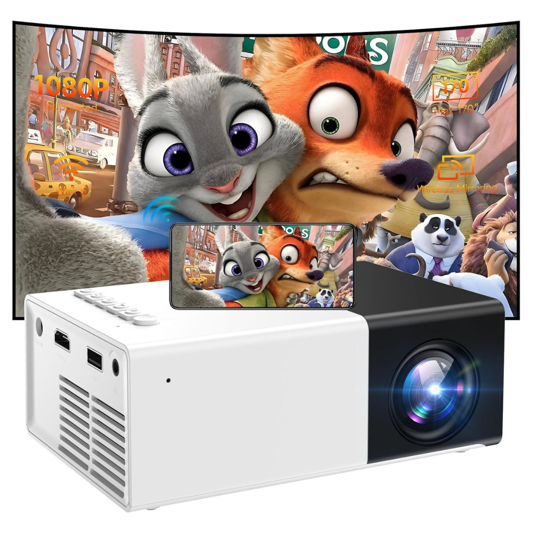 1080P Mini Projector Compatible With iOS/ Android