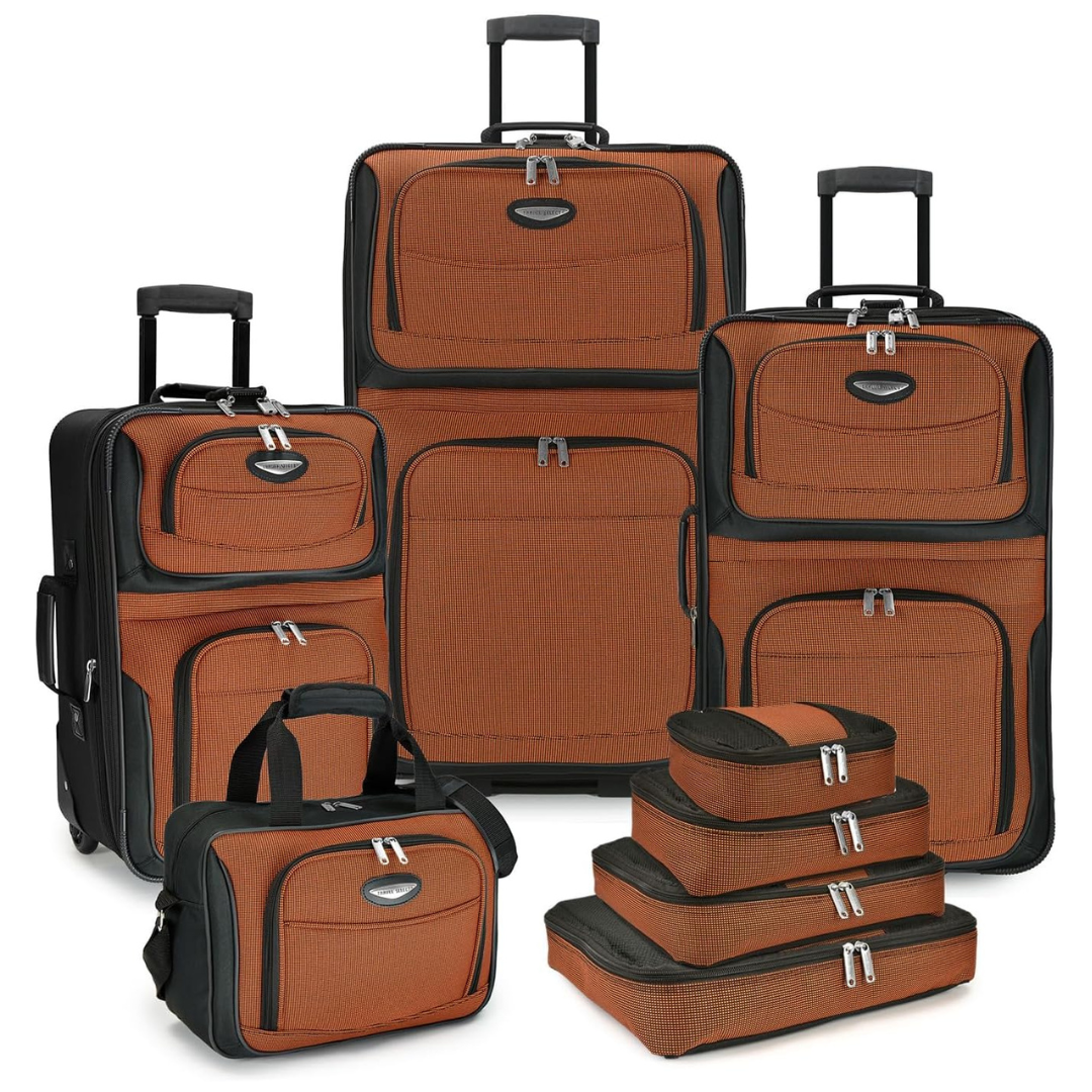 8-Piece Travel Select Amsterdam Expandable Rolling Upright Luggage Set