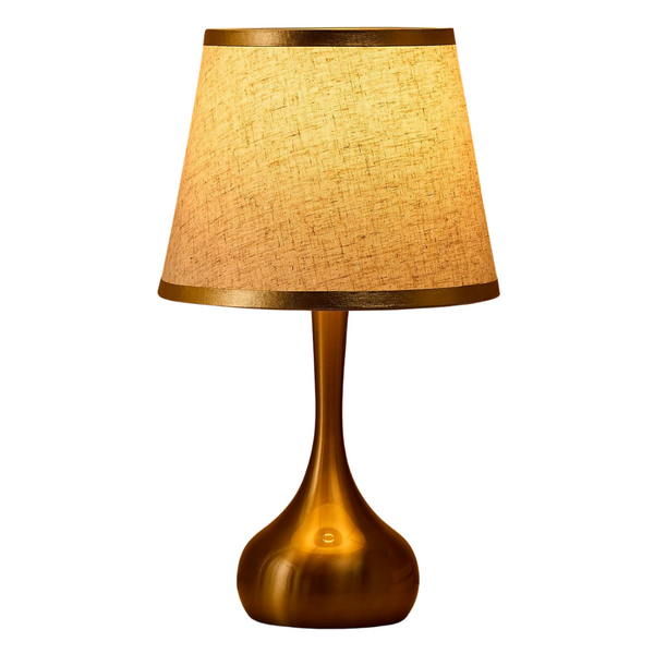 XINQIDAI Touch Bedside Lamp With Fabric Shade