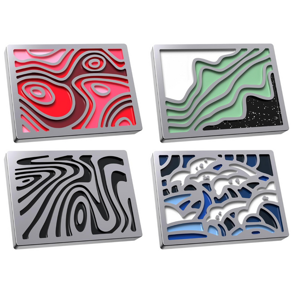 4 Pack Swappable Magnetic Badges