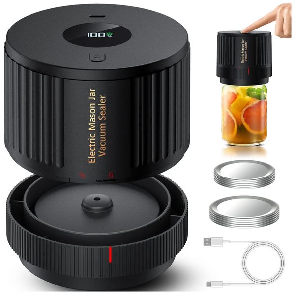Electric Vacuum Sealer Kit For Wide And Regular Mouth Mason Jars