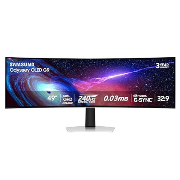 Samsung Odyssey G93SC 49" QHD Curved OLED HDR 400 Gaming Monitor