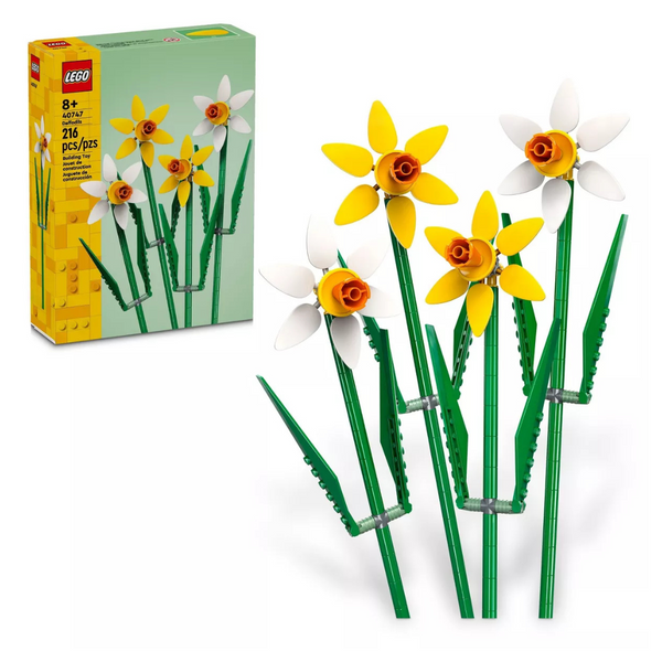 216-Piece LEGO Yellow & White Daffodil Room Decor Building Toy (40747)