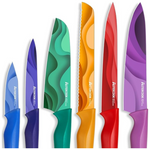6-Piece Astercook Dishwasher Safe Fantasy Space Pattern Knife Set