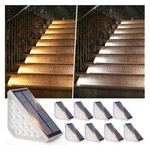 4-Pack Upgraded 2 Color LED Solar Powered Step Stair Lights