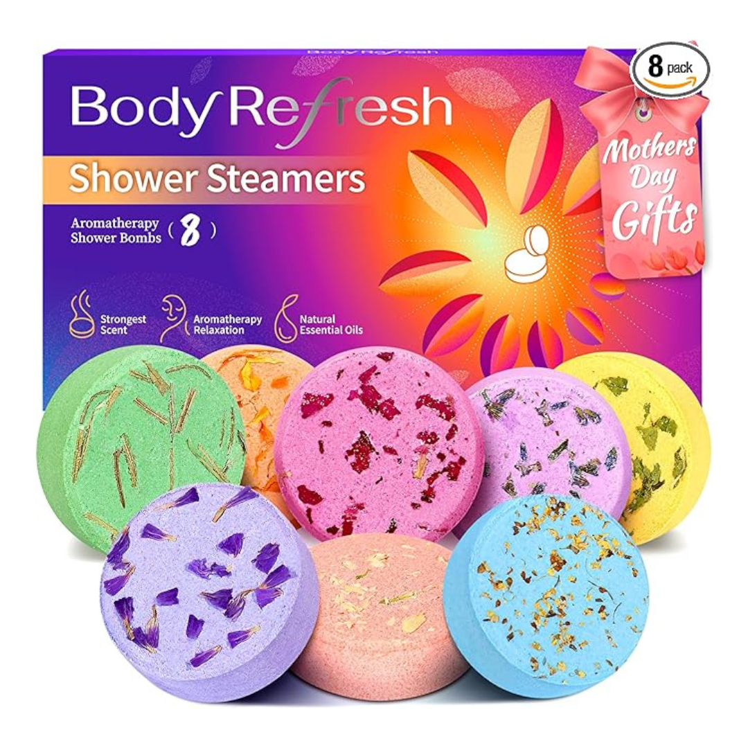 8-Pack Aromatherapy Shower Bombs With Natural Essential Oils
