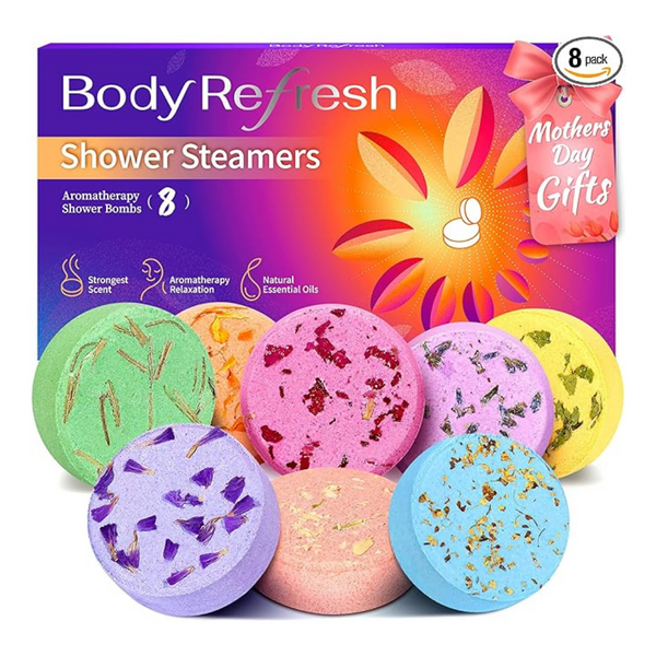 8-Pack Aromatherapy Shower Bombs With Natural Essential Oils