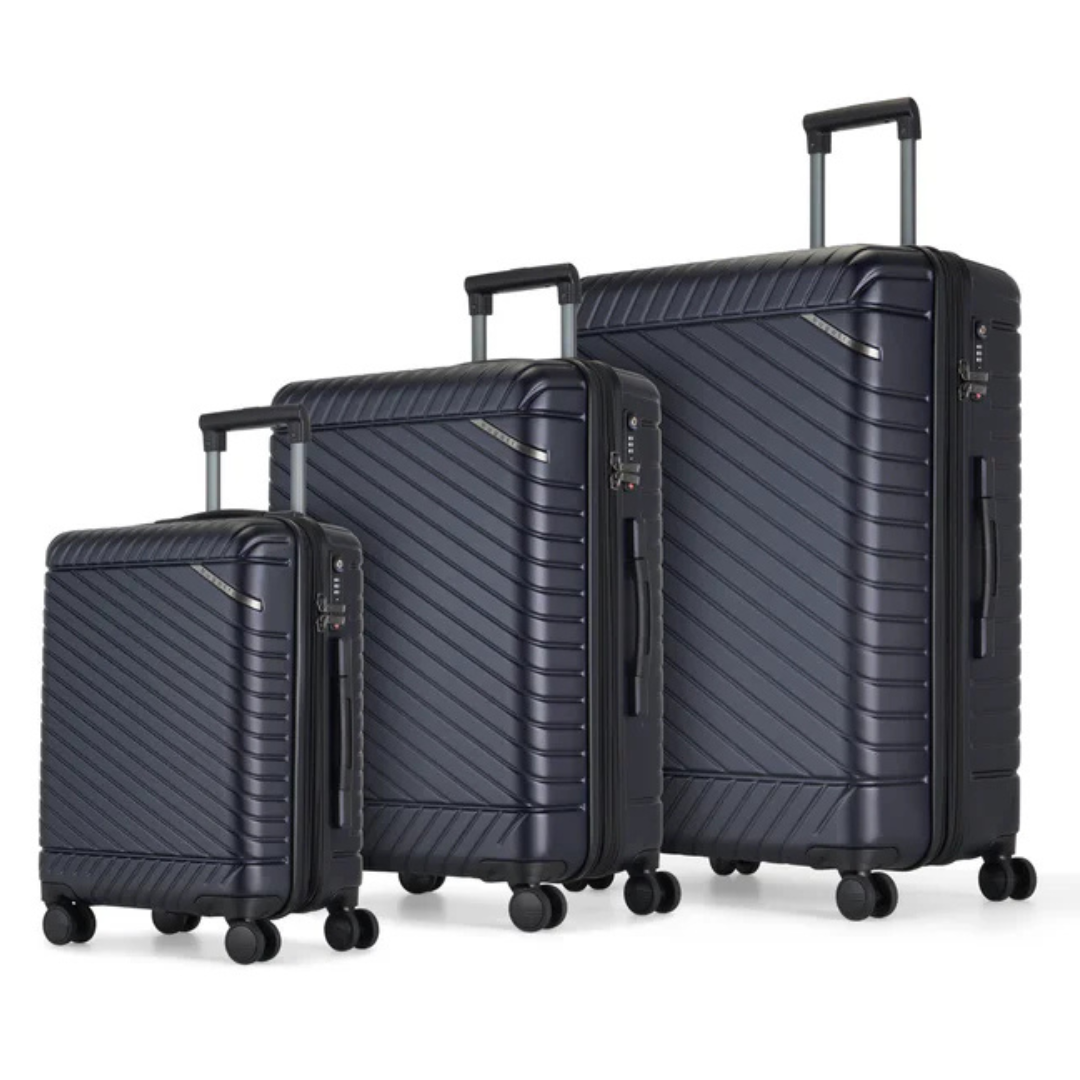 3-Piece Bugatti Oslo Hard Shell Luggage Set (20"/24"/28")